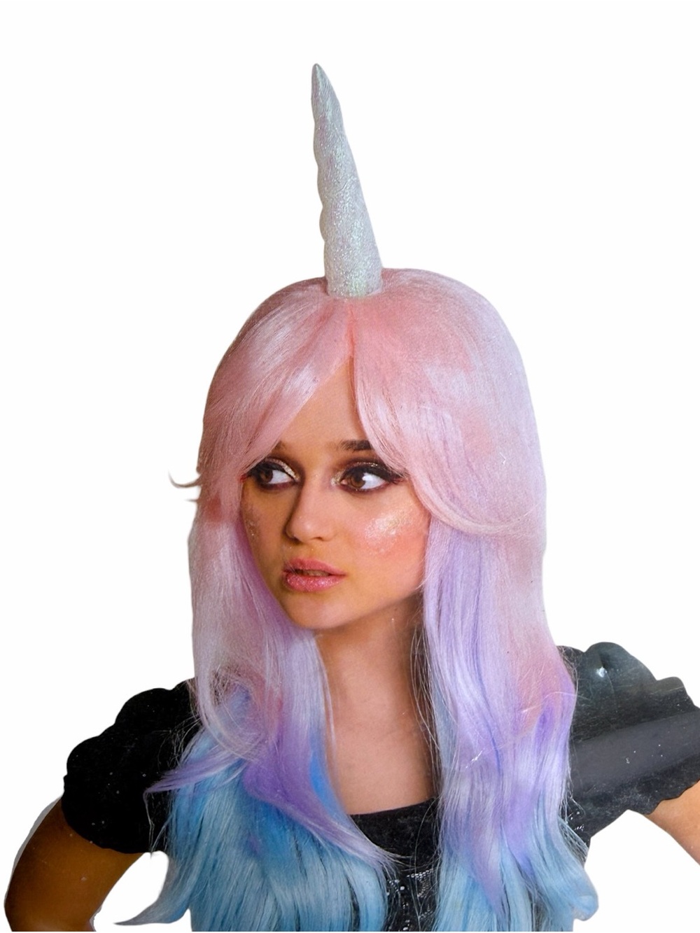 Adult Unicorn Wig Pastel Pink Purple Blue Hide & Eek Whimsical NWT